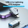 Vention Adaptador OTG USB Hembra a Lightning Macho Azul CUCH0